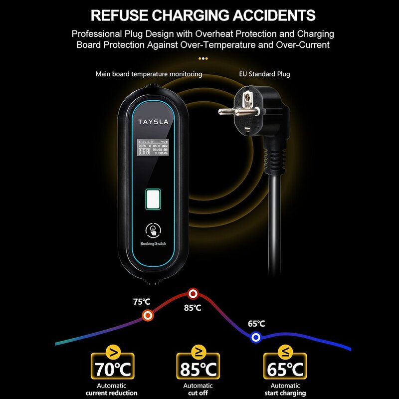 TAYSLA PHANTOM Electric Car Charger TYPE 2 3.5KW EV Charging Cable TYPE 1 EV Charger Station Wallbox EVSE