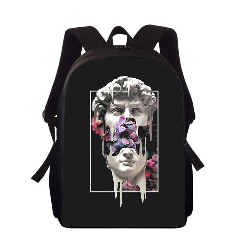 David art ransel anak laki-laki dan perempuan, tas punggung sekolah dasar motif 3D 15"