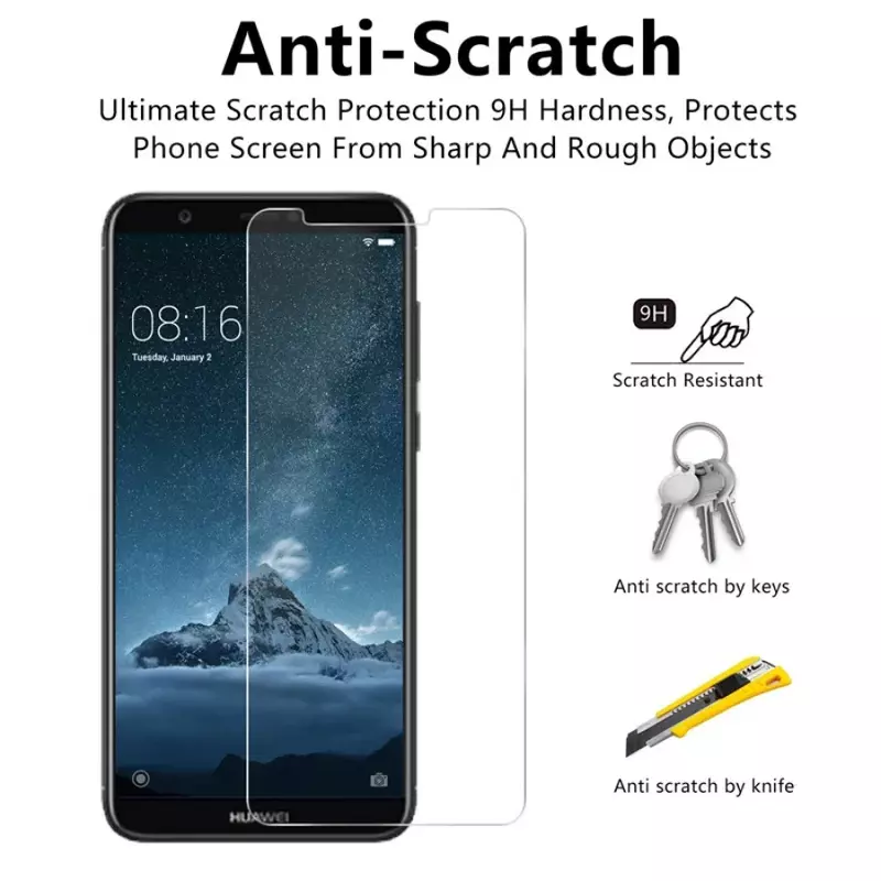 2PCS 9H Hard Protective FilmToughed Tempered Glass for Huawei Mate 20 Lite 10 Pro 9 8 7 Clear Screen Protector For Huawei Mate S