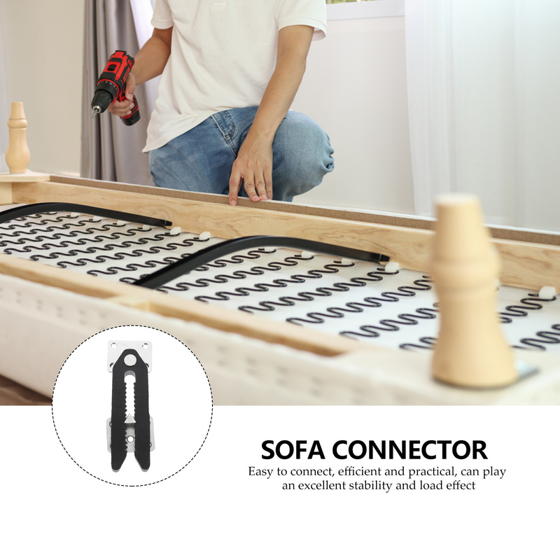 Konektor Sofa bahan jepret, konektor Sofa dengan sekrup, aksesori Sofa baja jepret furnitur