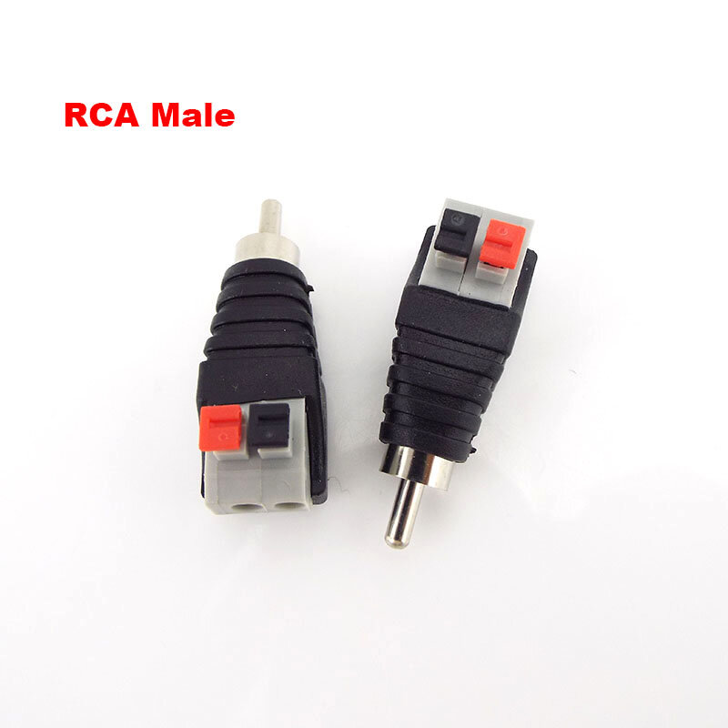 2.1*5.5มม.สายลำโพง A/V สายชายหญิง RCA กดปลั๊กเสียบปลั๊กหัวเสียบ Connector 2/5/10Pcs