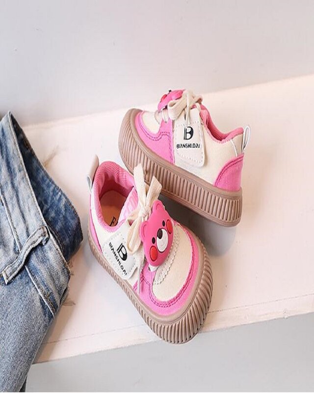 2024 Autumn New Children's Shoes Girls' Korean Soft Sole Canvas Shoes Boys' Baby Kindergarten Indoor Casual Shoes Size 22-31
