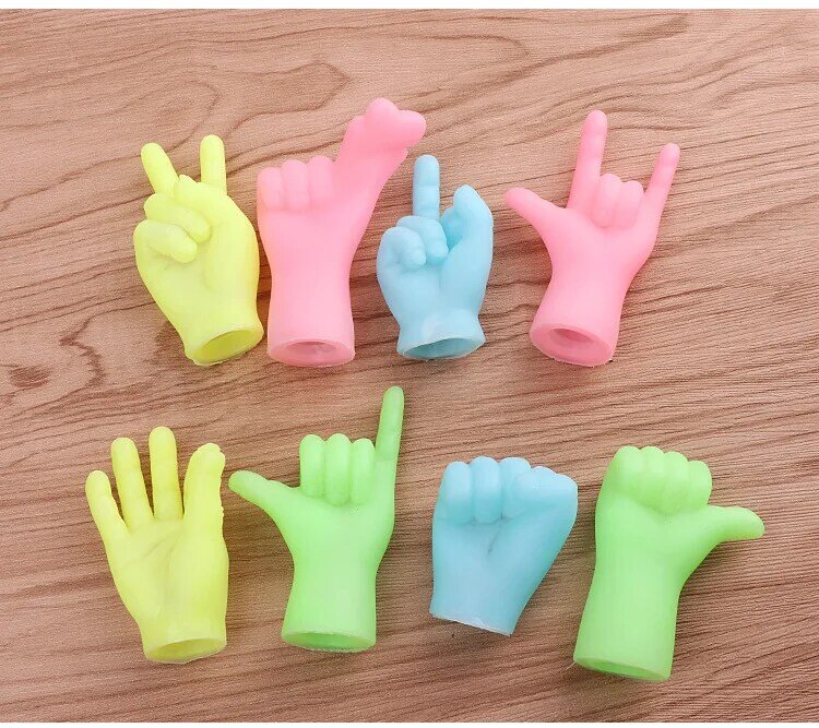 Novità divertente per bambini modelli luminosi Finger Covers dita di Halloween per bambini Magic Trick puntelli Prank modelli di giocattoli strani