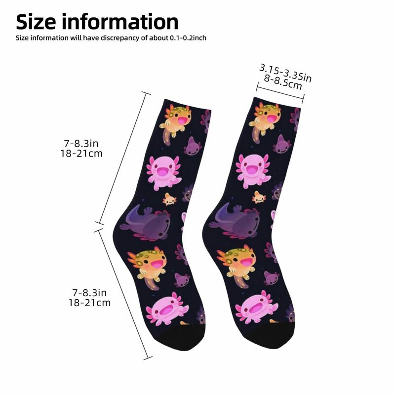 Носки Happy Axolotl в стиле Харадзюку, Супермягкие чулки, всесезонные длинные носки, аксессуары для мужчин и женщин, подарки