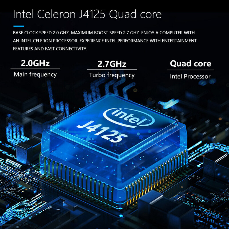 Intel Celeron J4125 15.6 Inch Windows 10 Pro 1920*1080 Games Office Laptop Ram 12Gb Rom 256Gb 512Gb/1Tb 2Tb 1.5Tb Ssd Note Book