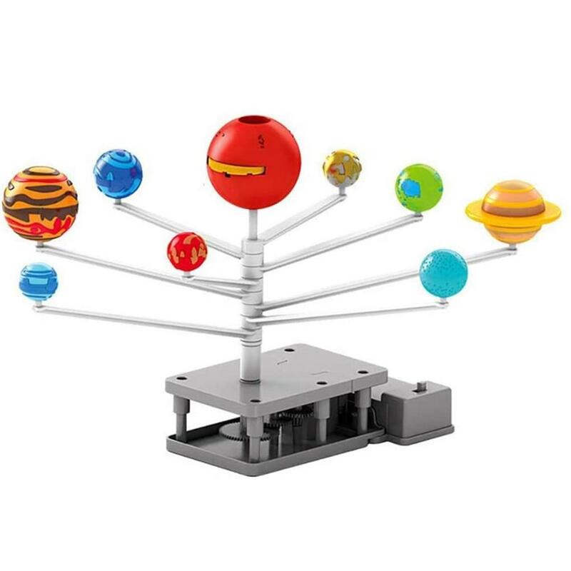 Планетарная модель на солнечной батарее, проектор сферического взаимодействия, обучающая астрономическая сборка для обучения, детский подарок