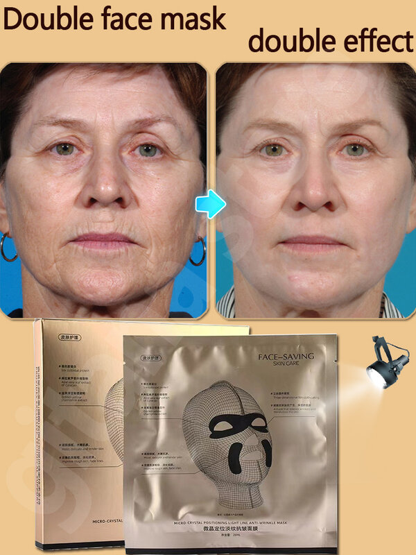 3-teilige Anti-Aging-Maske, entfernt Augen falten, Naso labial falten und Stirn falten, strafft die Gesichtshaut und füllt sich auf