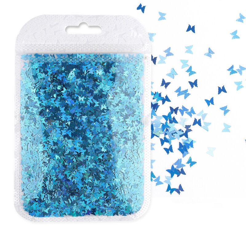 10g/Bag Nail Paillette Butterfly Sparkly Nail Art Sequins Holographic Polish Flakes DIY Acrylic for Nails