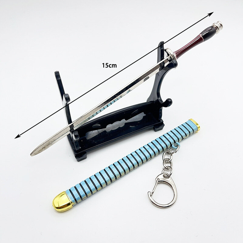 금속 문자 오프너 검, 일본 애니메이션 악마 슬레이어, 키메츠노 야이바 무기 검 모델, 역할 놀이에 사용 가능, 15cm