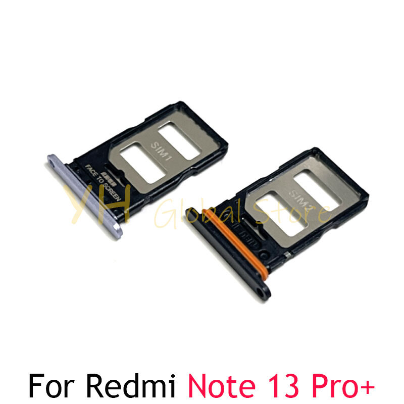Pemegang baki Slot kartu Sim, untuk Xiaomi Redmi Note 13 Pro + Plus bagian perbaikan