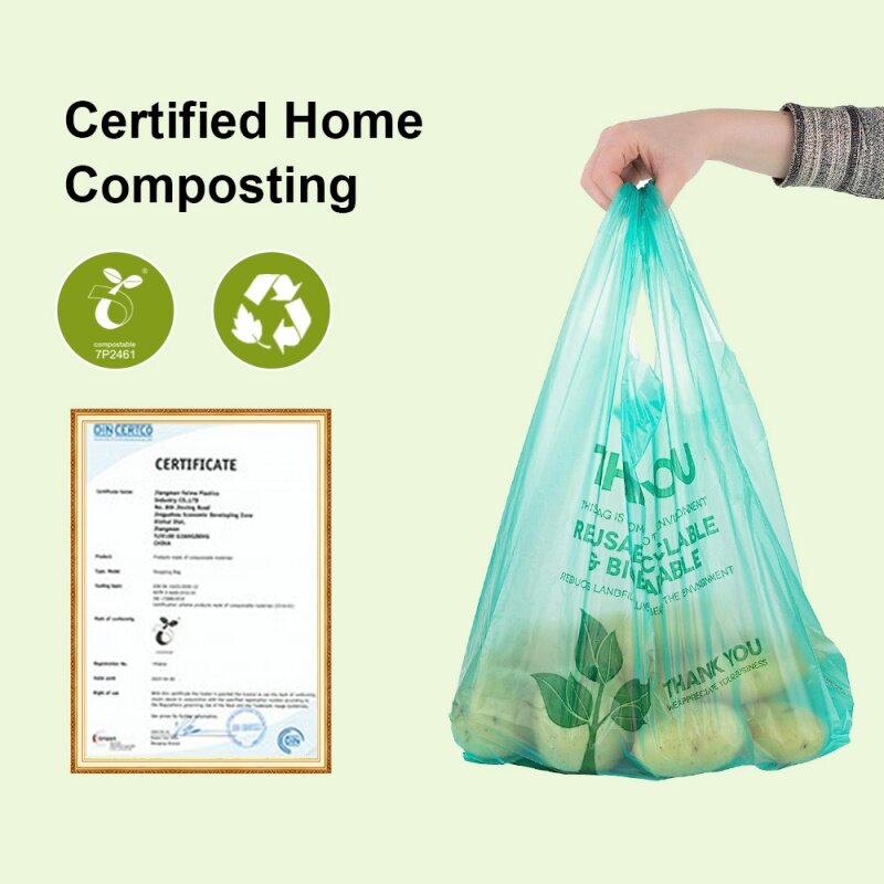 Spersonalizowany produkt 、 trwała szalona sprzedaż składanych worek do pakowania biodegradowalnych plastikowych toreb na zakupy dla biznesu