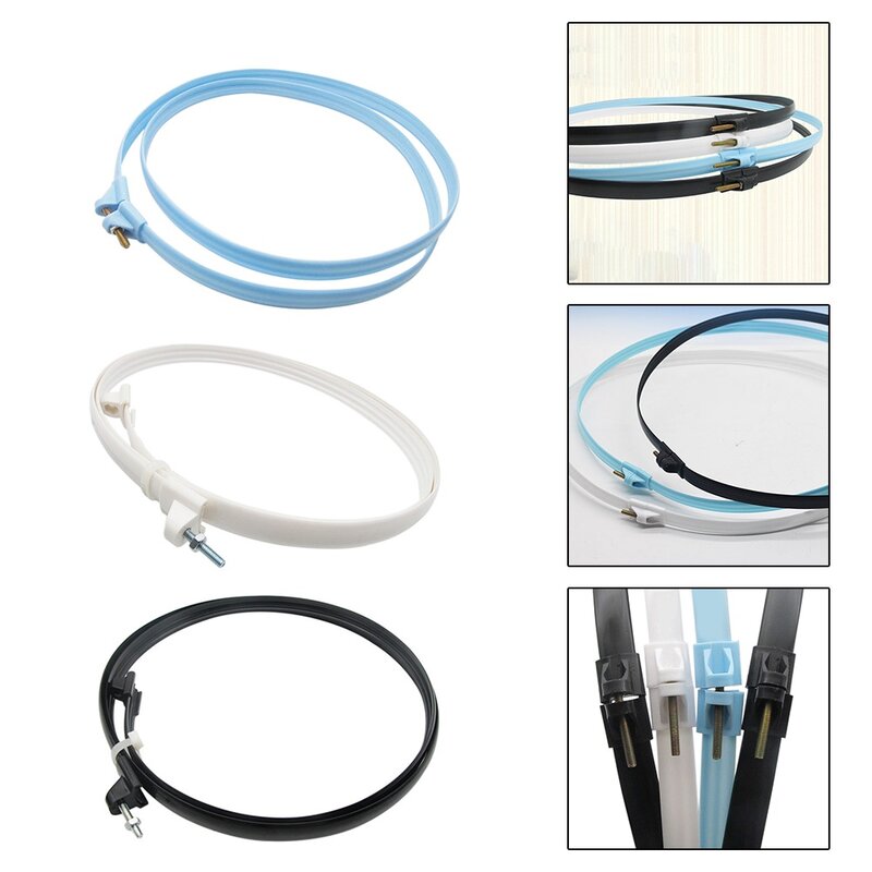 Brand New Fixed Mesh Ring Electric Fan Grille 127.5cm Unfolded Length 2 Pcs Plastic Universal White/blue/black