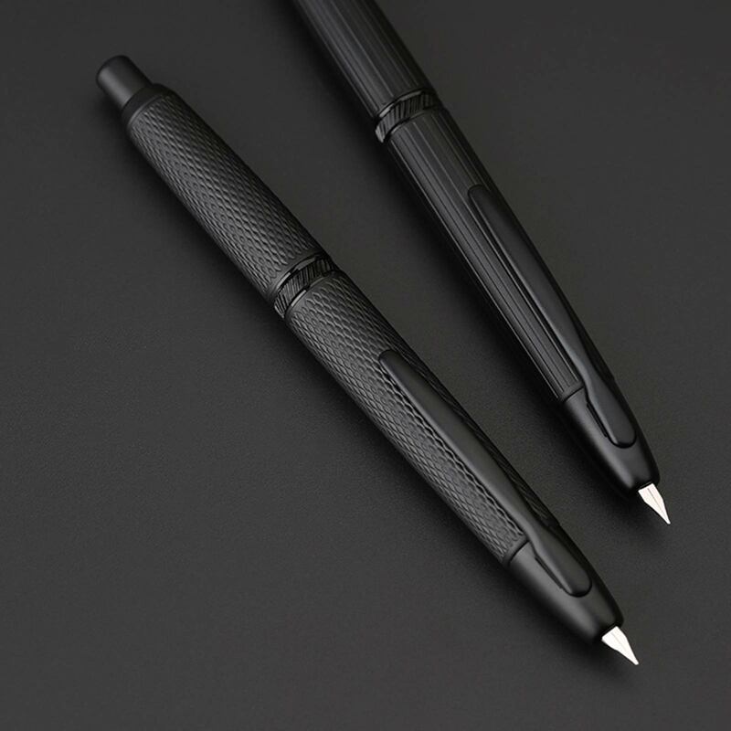 Madhon A1 AK1 pulpen Tekan logam, pena hadiah perlengkapan kantor sekolah desain pola skala ikan EF 0.4MM Nib menulis tinta pena
