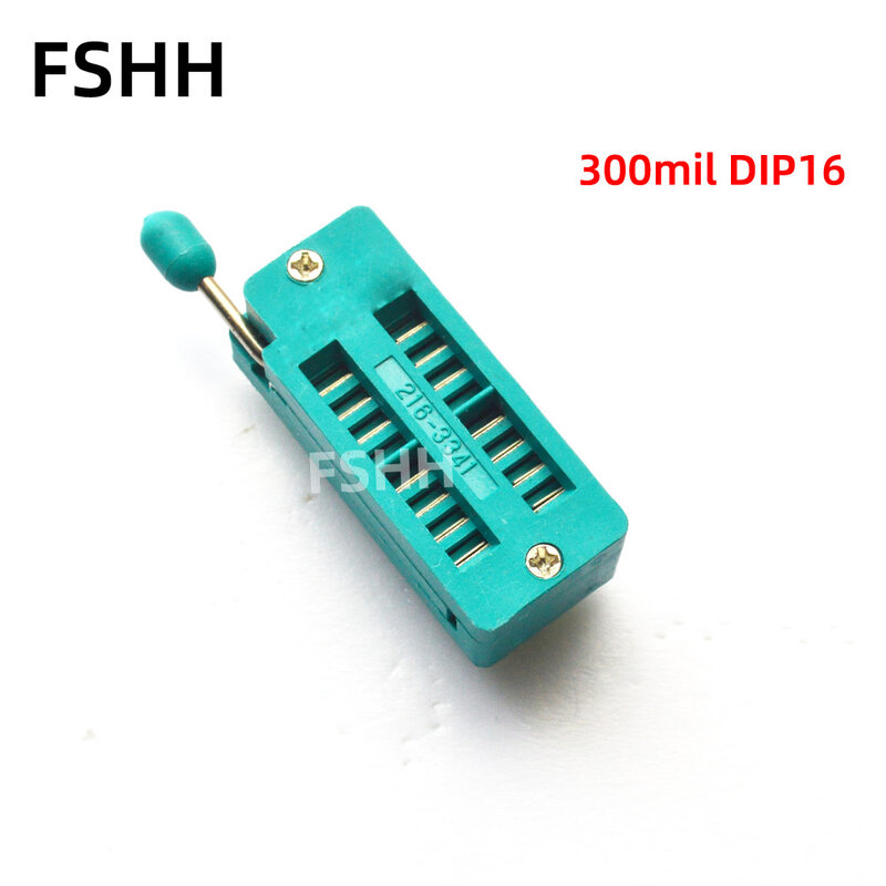 FSHH 216-3345 socket 300mil DIP16 test socket 16P black green IC Lock socket