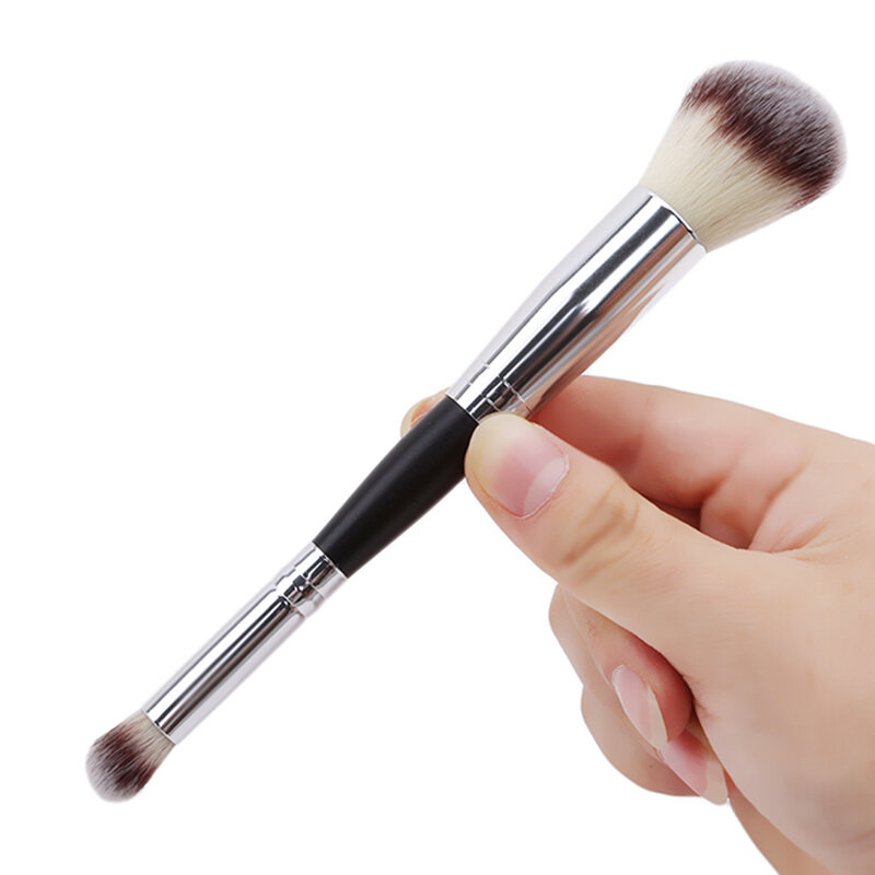 Pędzle do makijażu dla kobiet podwójna szczotka do cieni profesjonalne narzędzia do stylizacji puder rumieniec do oczu kosmetyczny aplikator