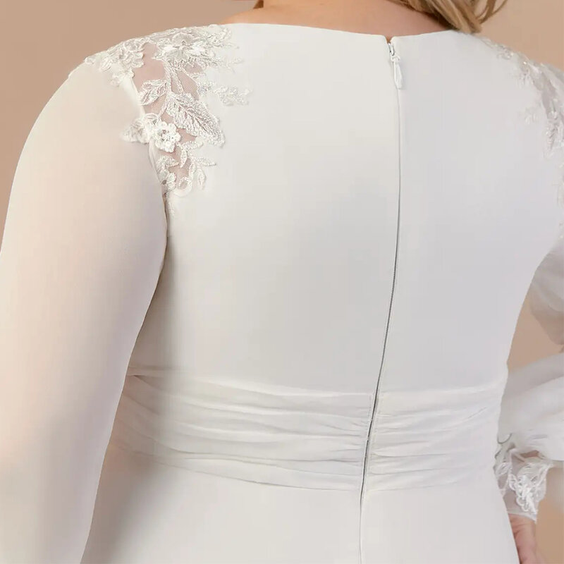 Gaun pernikahan tanpa tali gading untuk wanita, gaun pengantin ukuran Plus Organza dengan renda Musim Panas 2024 kancing belakang