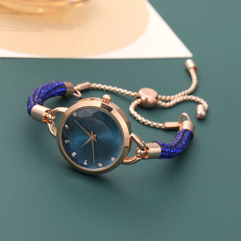 Damski lekki zegarek kwarcowy odporna na zarysowania szklanych zegarek z lusterkiem na idealny prezent urodzinowy na walentynki