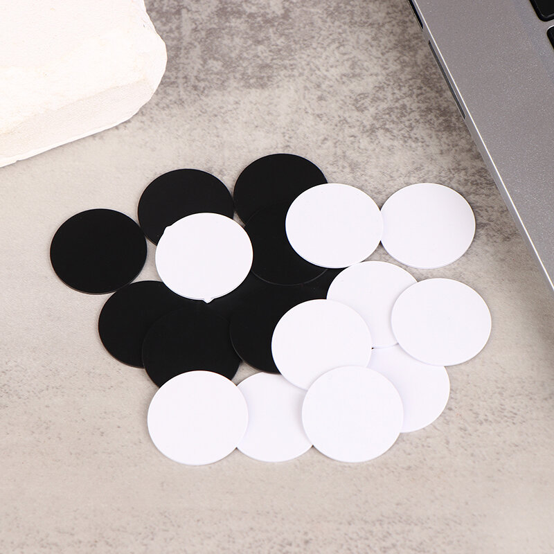 5pcs Rewritable Black White Ntag215 NFC Round Coin 504 Bytes Smart Ntag215 Card Labels 25mm For NFC Phone Game