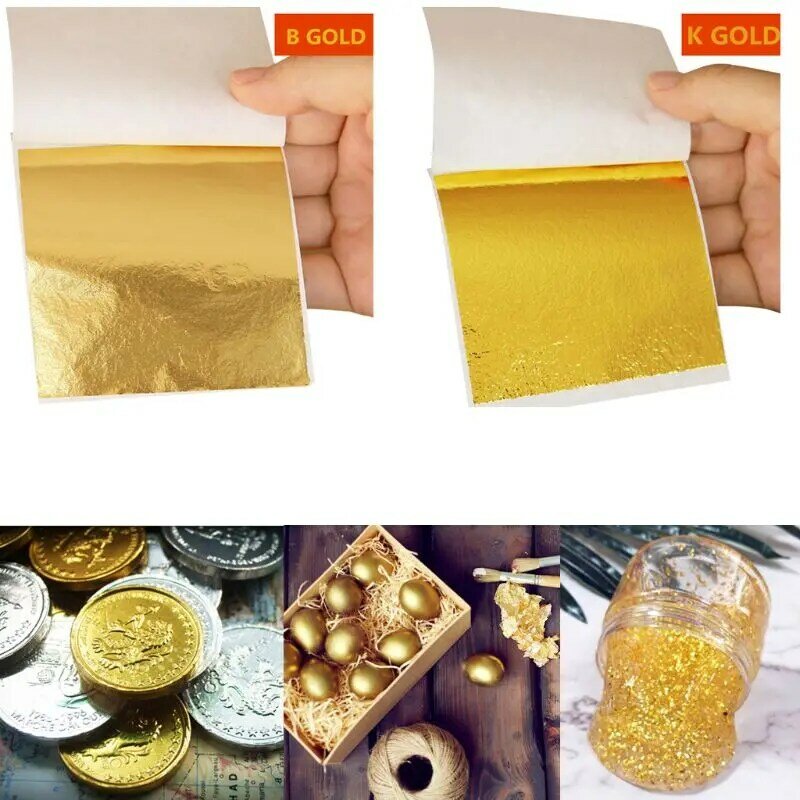 10 pçs imitação folha ouro folha arte artesanato papel dourado tira cobre diy dropshipping