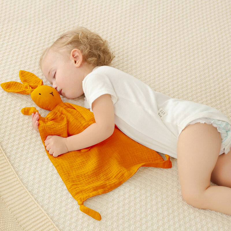 ผ้าฝ้ายสำหรับเด็ก Muslin ผ้านวมนุ่มถุงนอนเด็กแรกเกิดตุ๊กตาเด็กแฟชั่น Sleep ของเล่น Soothe Appease ผ้าขนหนู Bibs