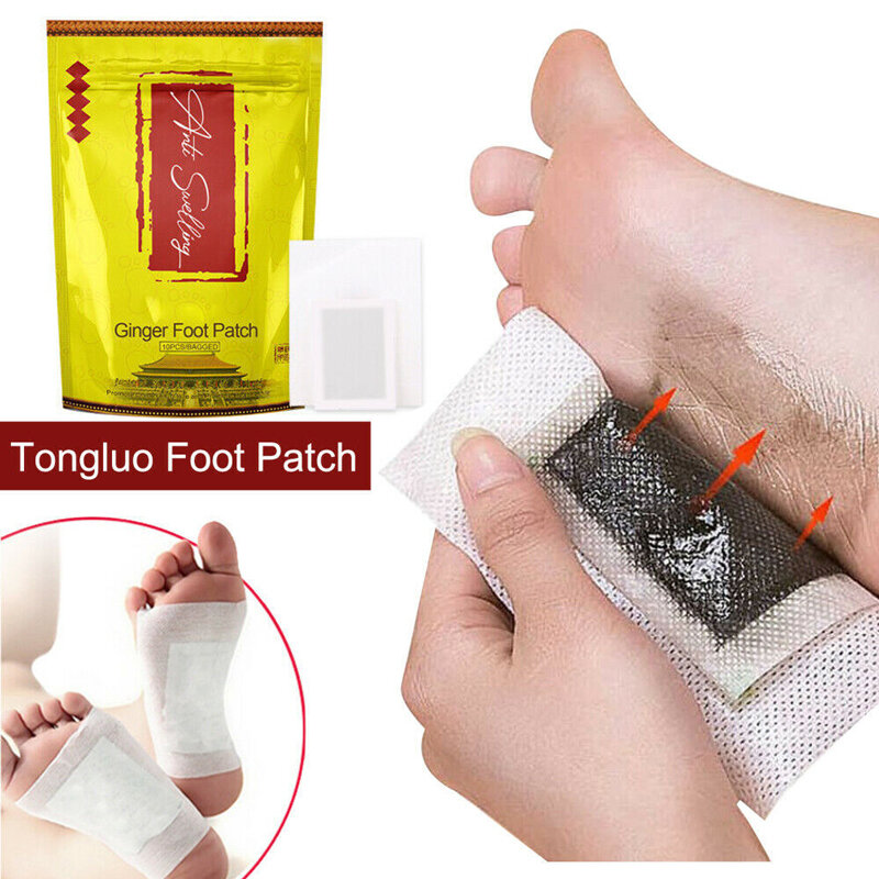 10 sztuk Ginger piołun Foot Patch anti-obrzęk Detox Pads Relief Stress Pain rewitalizujący poprawić sen samoprzylepna naklejka tynk