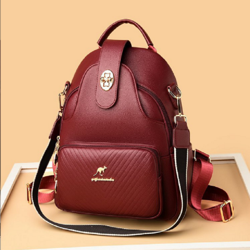 Hot Sale New Fashion Luxury Women Backpack Soft Leather Shoulder Bags for Teenage Girls School Bag Large Capacity Travel Bagpack