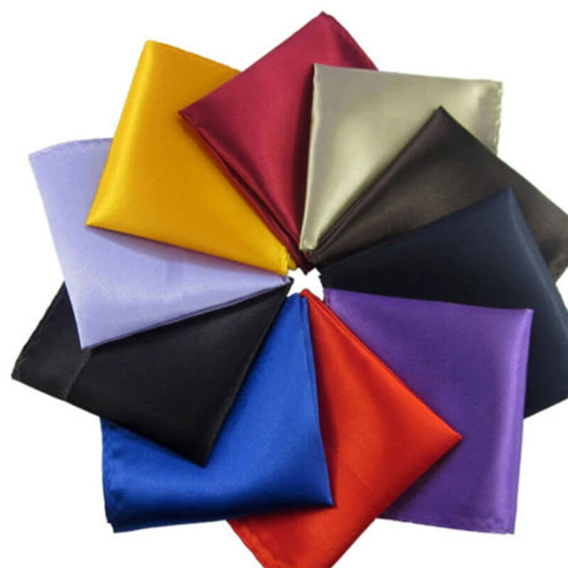 Satin Pocket Square Handkerchief Men Solid Colors Pocket Square Business Chest Towel Wedding Dress Chest Towel Suit Accessories
