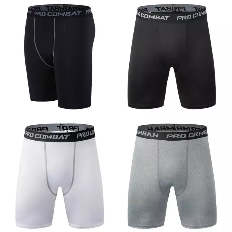 Masculino de fitness de secagem rápida shorts apertados compressão elástica leggings calças de treinamento masculino correndo shorts conforto calças justas magros