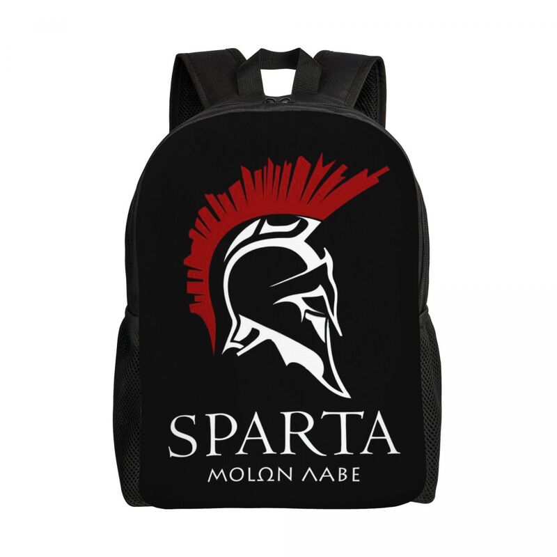 Tas punggung kapasitas besar, tas ransel kapasitas besar, tas punggung motif Sparta Race Sparta, tas sekolah kuliah tahan air untuk pria dan wanita