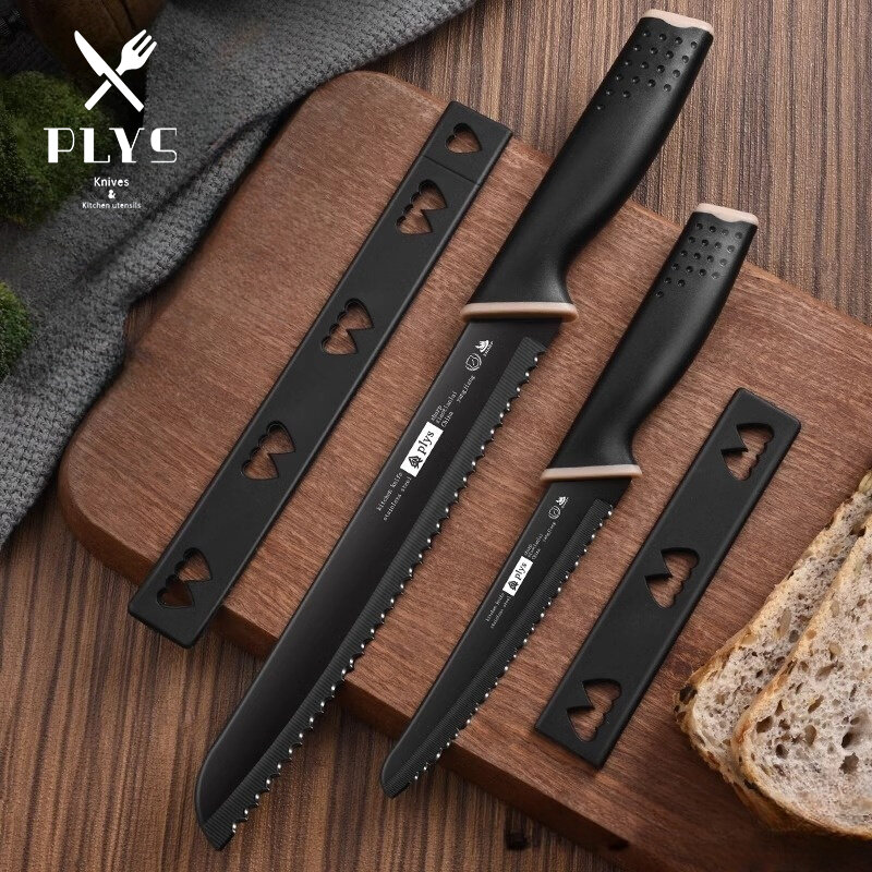 防錆ステンレス鋼ブレッドナイフ、ラシングバゲットとサンドスター用の鋸歯状ナイフ、ホームトーストスライシングナイフ