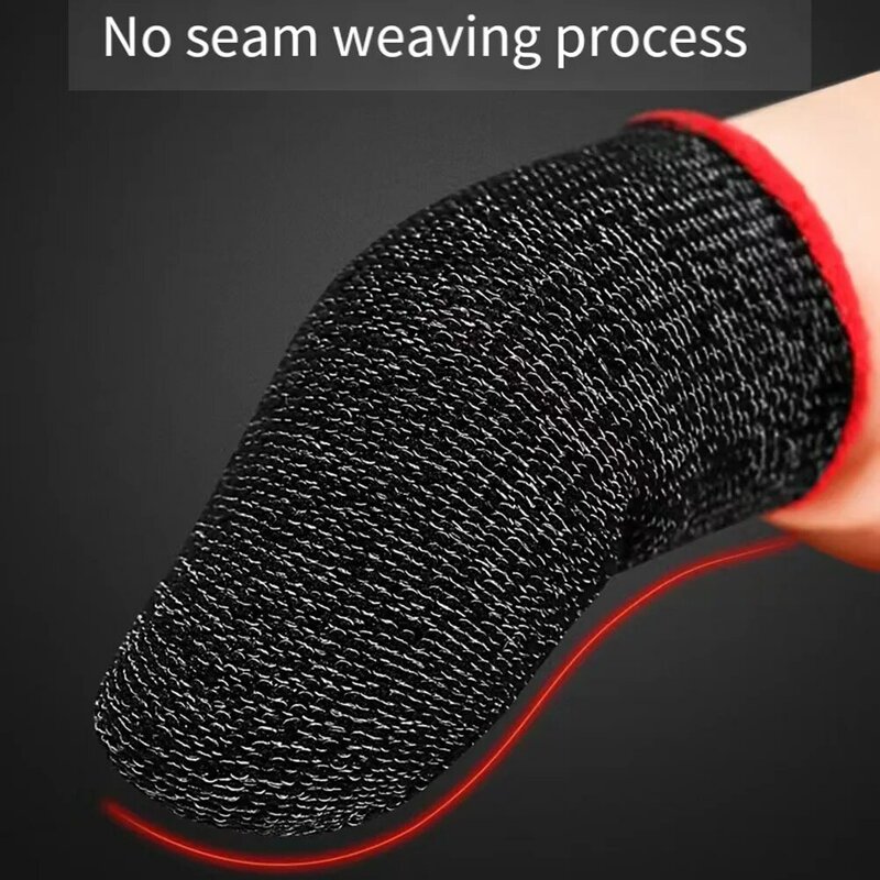 1Pair Gaming Finger Sleeve Breathable Fingertips For PUBG Games Anti-Sweat Touch Screen Finger Cots Cover Sensitive Mobile Touch
