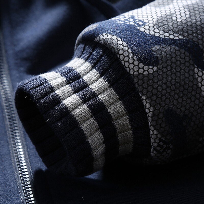Chándal de lana gruesa para hombre, conjunto de Sudadera con capucha y pantalones, ropa deportiva con cremallera, novedad de invierno
