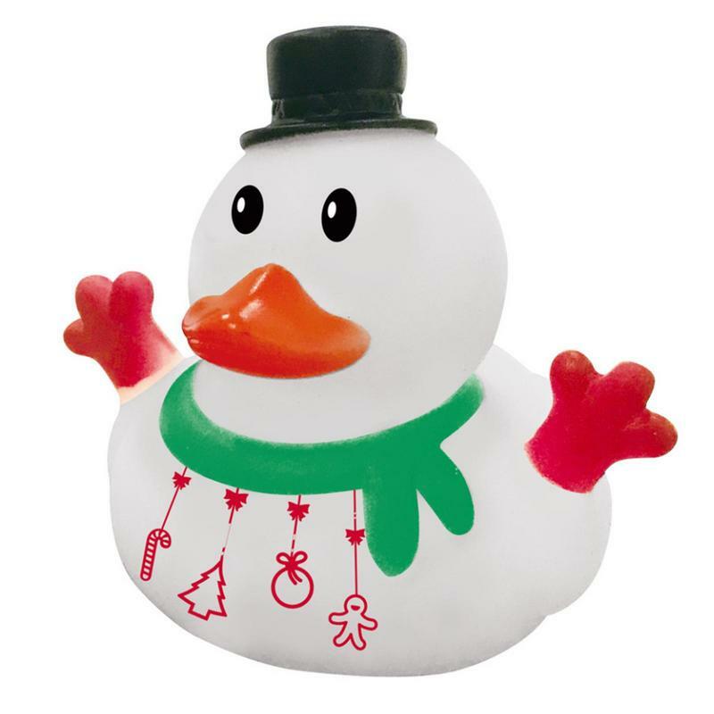 Mainan Natal bebek tema Natal, mainan mandi karet Mini bebek Lembut 24 buah, mainan pesta Natal untuk anak laki-laki dan perempuan