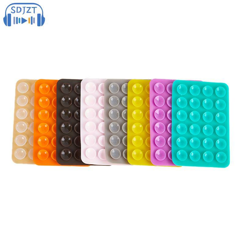 Double Side Silicone Suction Pad For Mobile Phone Fixture Suction Cup Backed 3M Adhesive Silicone Rubber Sucker Pad For Fixing