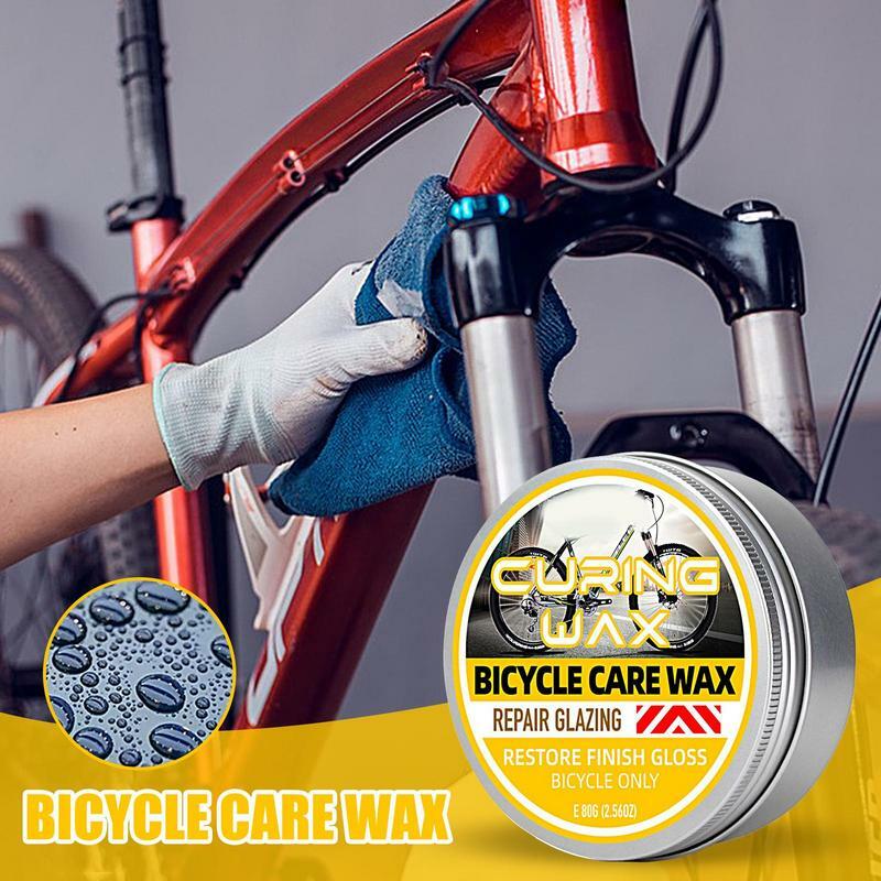 Pasta de pulido de cera para bicicleta y bicicleta, lubricante antisuciedad, reparación de arañazos de bicicleta, removedor de aceite efectivo