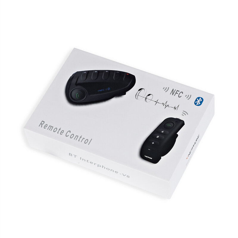 1200Meter Bluetooth Intercom Motorhelm Interphone Headset Nfc Afstandsbediening Full Duplex + Fm