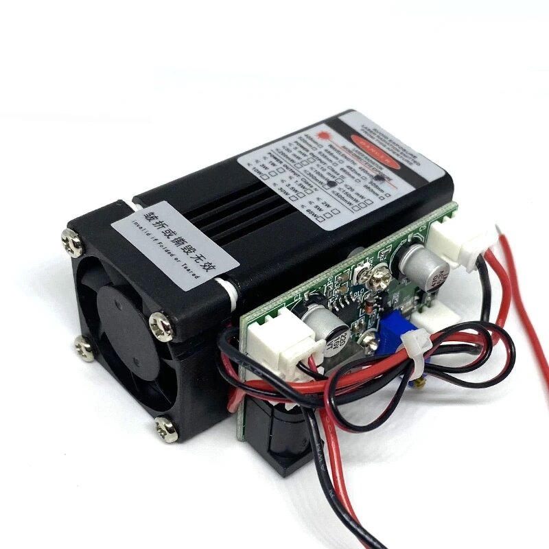 Cabezal enfocable de cc 12V, 850nm, 1000mw, infrarrojo, 1W, módulo de diodo láser, ventilador de refrigeración TTL
