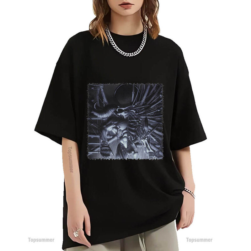 Danzig 5: Blackacidevil Album T-Shirt Danzig Tour T-Shirt Damen Punk Streetwear schwarze T-Shirts Herren Baumwolle Tops