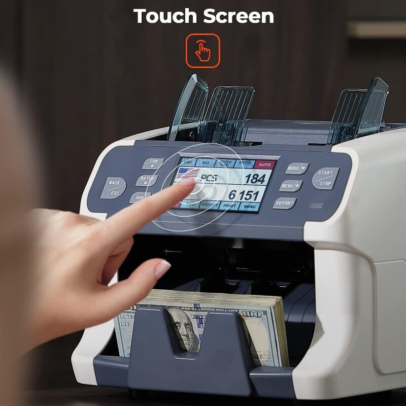Money Counter Machine Mixed Denomination, Value Counting, Multi Currency Mixed Bill Counter, CIS/UV/IR/MG/MT Detection