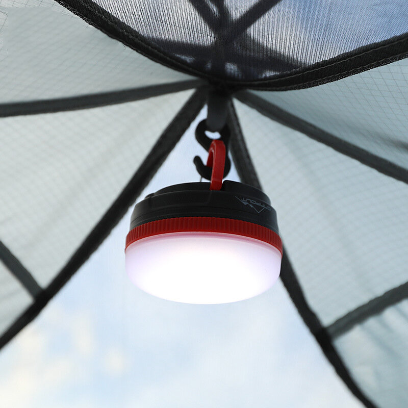Linterna LED portátil para acampar, 3 modos de iluminación, alimentada por batería, con Base magnética para senderismo de emergencia al aire libre