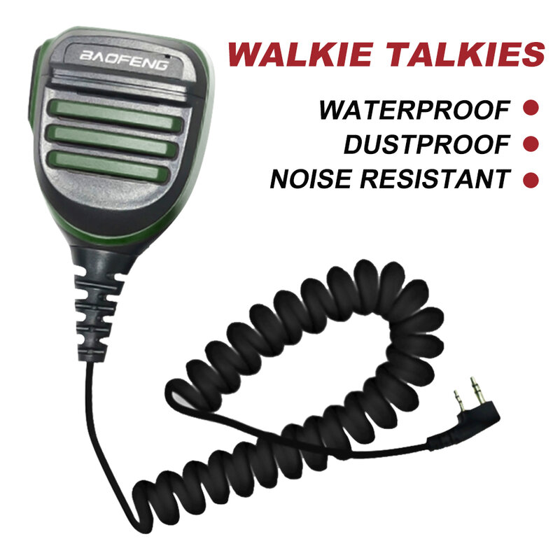 Baofeng Walkie Talkie Hand Microphone Speaker Radio Mic PTT untuk Walkie Talkie BF-888S UV-5R Portable Ham Radio Aksesoris