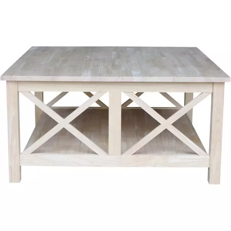 International Concepts Hampton Square Coffee Table, Unfinished