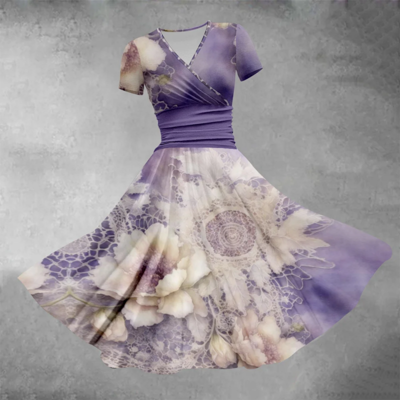 Женское летнее платье-макси с цветочным принтом, в стиле ретро