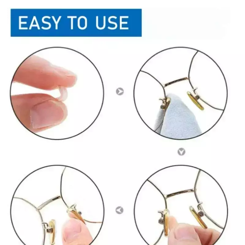 Zelfklevende Oogbril Neuskussentjes Eva Foam Anti-Slip Herbruikbare Mini Zachte Ovale Vorm Glazen Bril Accessoires Kit