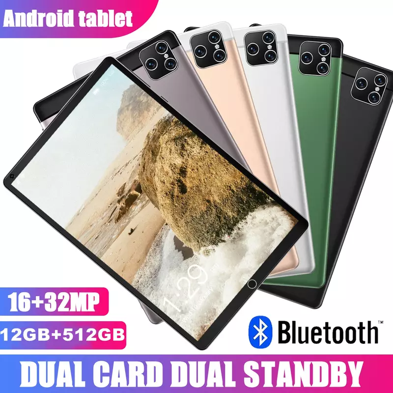 2023 Gobal Versie P8 Goedkope Tablet Pc 8 Inch Android 12 Bluetooth 12Gb 512Gb Deca Core Google Play Wps 5G Wifi Hot Sales Laptop