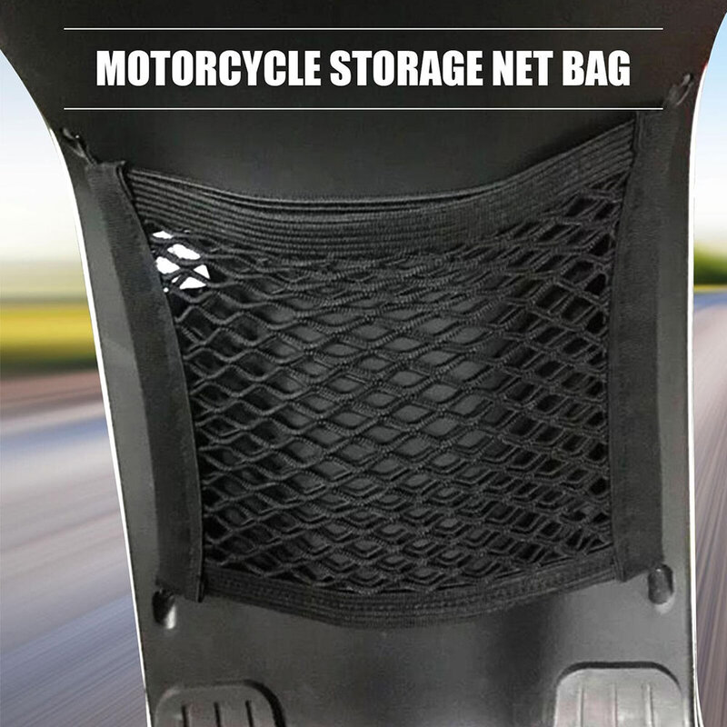 Bolsa de almacenamiento para maletero, red de carga para accesorios de moto, almacenamiento fiable, limpieza de gran capacidad para motocicleta y bicicleta