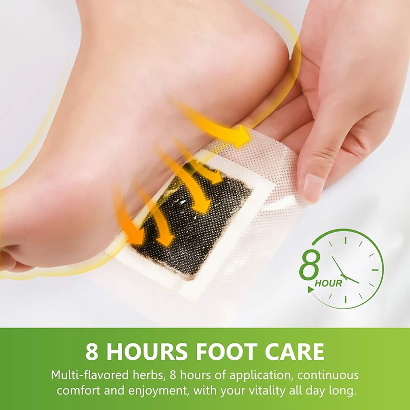 100 Teile/los Detox Fuß Patch Bamboo Pads Patches Mit Adhersive Fußpflege Werkzeug Verbessern Schlaf Abnehmen Entgiftung Fuß Aufkleber