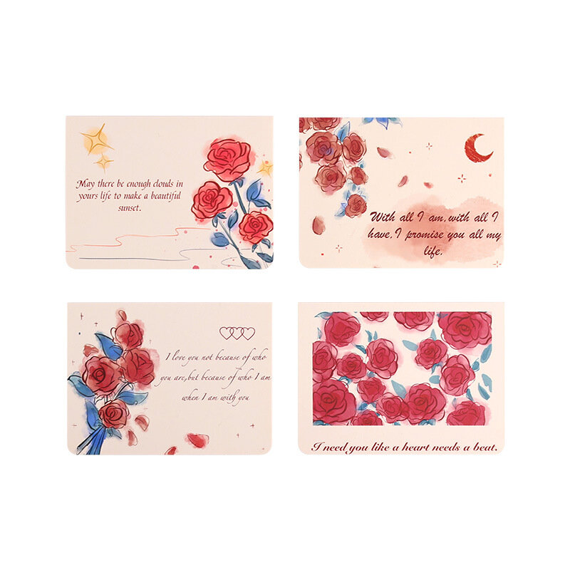 ロマンチックな誕生日のためのピンクのロマンチックなグリーティングカード,ピース/ロットx 11.5cm,結婚式の招待状,5枚