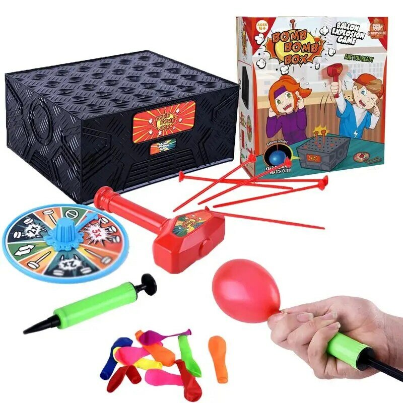 New Kids Toys Hammer Balloon Blasting Box Children Creative Anti-stress Crazy Party Game Prank Toys Funny Educational Toy Gifts