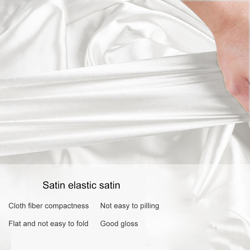 38cm Wedding Costumes Performance Long Elastic Satin Gloves Clothing Accessories Spandex Elastic Satin Fabric